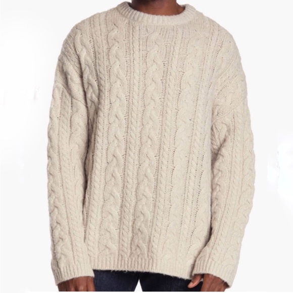 All Saints Other - ALL SAINTS • Gable Crew mens cable knit sweater